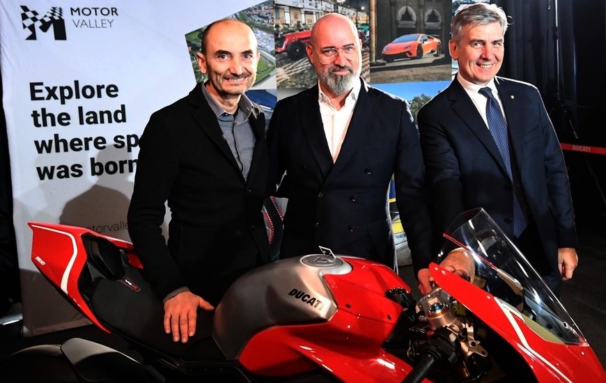 Claudio Domenicali with the governor Bonaccini