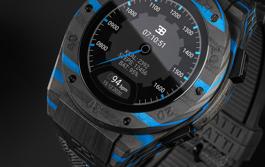 The Bugatti carbon fiber smartwatch