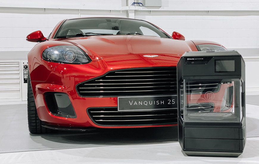 Aston Martin Vanquish and Method 3D printer