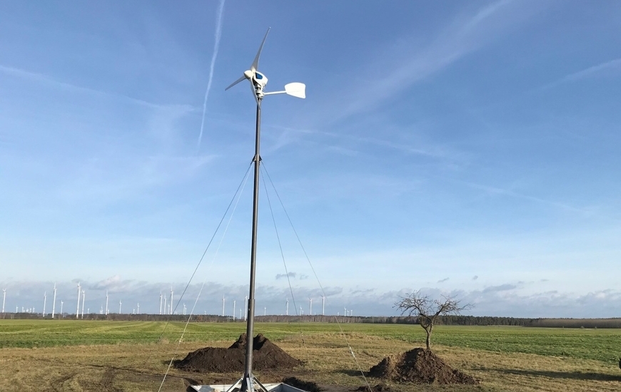 Prototype of a mini wind turbine © Fraunhofer IAP